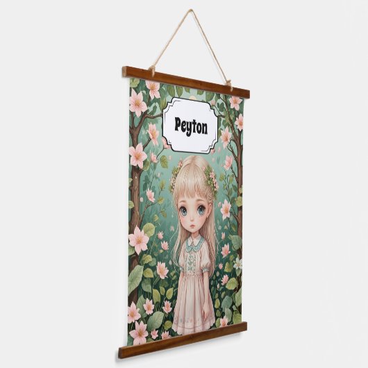 Blossom's Embrace gepersonaliseerd Hangend Wandkleed (Gebogen)