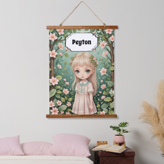 Blossom's Embrace gepersonaliseerd Hangend Wandkleed (Slaapkamer)