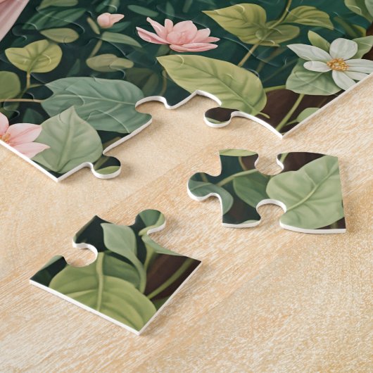 Blossom's Embrace gepersonaliseerd Legpuzzel (Zijkant)