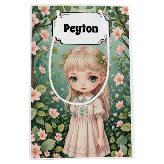 Blossom's Embrace gepersonaliseerd Medium Cadeauzakje (Voorkant)