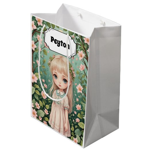 Blossom's Embrace gepersonaliseerd Medium Cadeauzakje (Achterkant Gekanteld)
