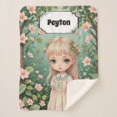 Blossom's Embrace gepersonaliseerd Sherpa Deken (Voorkant)