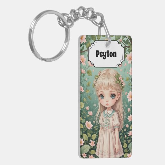 Blossom's Embrace gepersonaliseerd Sleutelhanger (Voorkant Links)