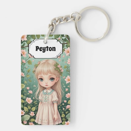 Blossom's Embrace gepersonaliseerd Sleutelhanger (achterkant)