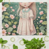 Blossom's Embrace gepersonaliseerd Theedoek (Gevouwen)