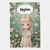 Blossom's Embrace gepersonaliseerd Theedoek (Verticaal)