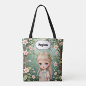 Blossom's Embrace gepersonaliseerd Tote Bag (Achterkant)