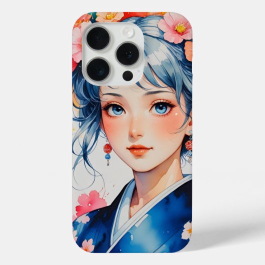 Blossoms in Blue Kimono Case-Mate iPhone Case (Achterkant)