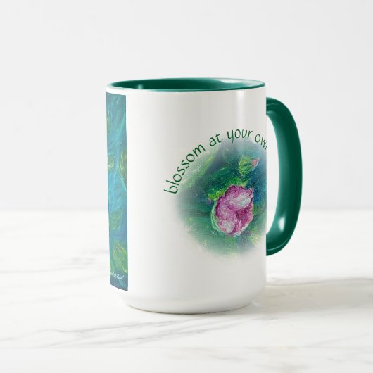 "Blossoms of Love" Gepersonaliseerde Roos Mok (Voorkant rechts)