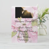 BLOSSOMS  WEDDING INVITATIE TOEPASSEN KAART (Staand voorkant)