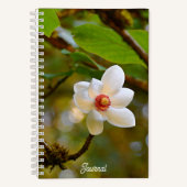 Blossomt White Magnolia Floral Notitieboek (Voorkant)