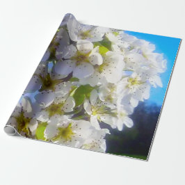 Blossomtak van een peren cadeaupapier