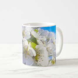 Blossomtak van een peren koffiemok