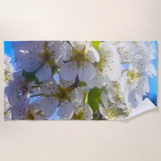 Blossomtak van een peren strandlaken (Voorkant)