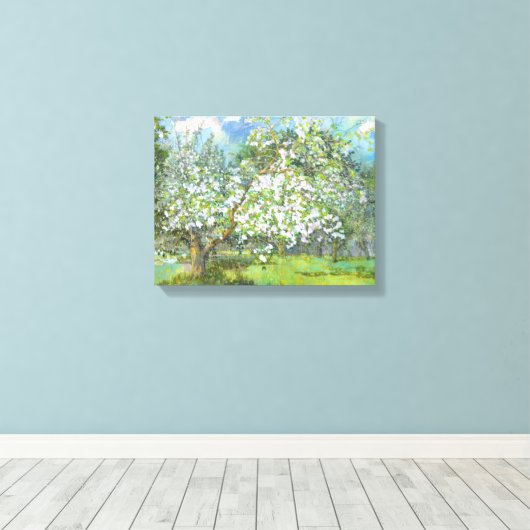 Blossomtuin Canvas Afdruk (Insitu (Houten vloer))