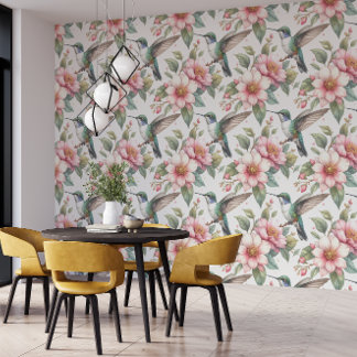 Blossomwing Haven | Kolibrie Bloemrijke Airbnb Behang