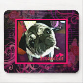 Blossum Pug Mousepad Muismat (Voorkant)