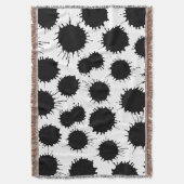 Blot Patroon - zwart op wit Deken (Voorkant Verticaal)