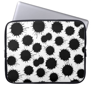 Blot Patroon - zwart op wit Laptop Sleeve