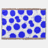 Blot Pattern - Blue on White Deken (Voorkant)