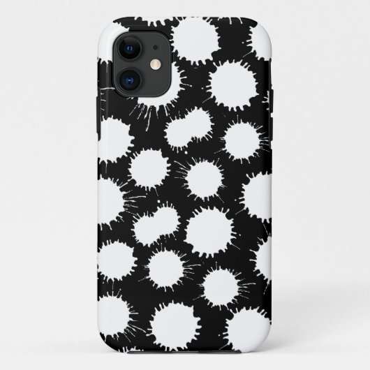 Blot Pattern - White on Black Case-Mate iPhone Case (Achterkant)