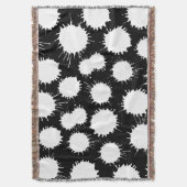 Blot Pattern - White on Black Deken (Voorkant Verticaal)