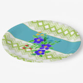  blote Borden in Blauwgroen en Limoen Papieren Bordje (Gekanteld)