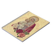  blote Maagd Mary Baby Jesus Floral Nota Notitieboek (Linkerzijde)