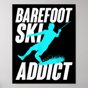 Blote Voet Ski Verslaafde Humoristische Blotevoet Poster