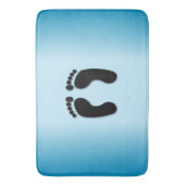 Blote Voetafdrukken Blauw Badmat (Voorkant Verticaal)