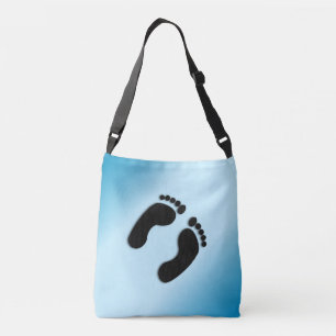 Blote voetafdrukken crossbody tas