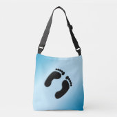 Blote voetafdrukken crossbody tas (Voorkant)