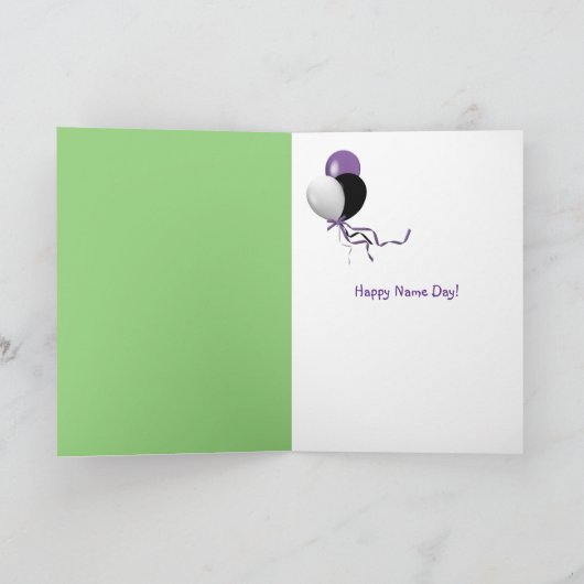 blote voeten in wildbloemen Name Day Kaart (Binnen)