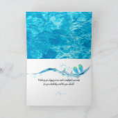 Blote voeten met bloemen in het zwembad kaart (Binnen)