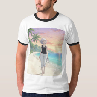 Blote Voeten Zonsondergang Wandeling – Tropisch St T-shirt