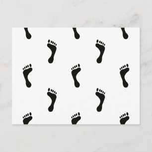 Blote voetjes in zwart en wit briefkaart