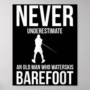 Blotevoeten Waterskiën Waterski's  Poster