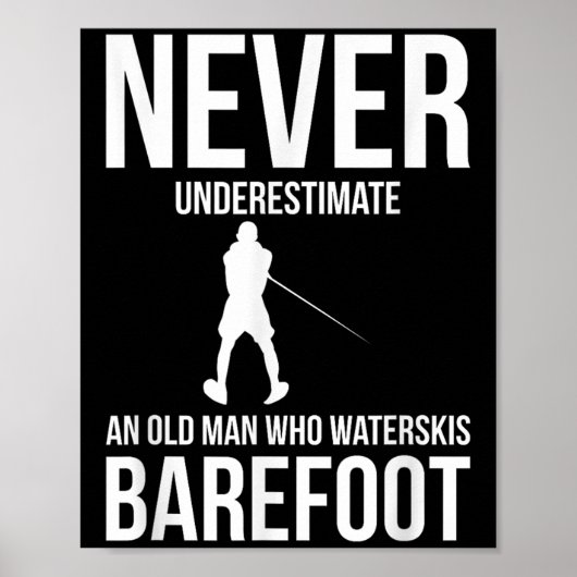 Blotevoeten Waterskiën Waterski's  Poster (Voorkant)