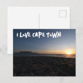 Blouberg Beach Tafel Berg Zonsondergang Feestdagenkaart (Voorkant / Achterkant)