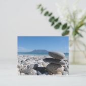 Blouberg Beach Tafelberg gestapelde rotsen Feestdagenkaart (Staand voorkant)