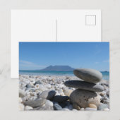 Blouberg Beach Tafelberg gestapelde rotsen Feestdagenkaart (Voorkant / Achterkant)