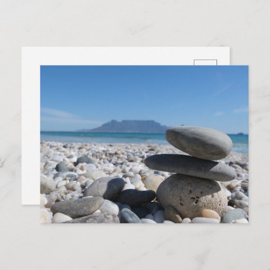 Blouberg Beach Tafelberg gestapelde rotsen Feestdagenkaart (Voorkant / Achterkant)