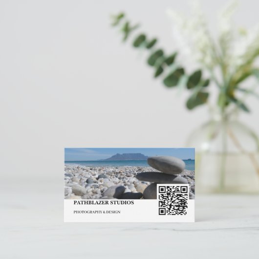 Blouberg Beach Tafelberg gestapelde rotsen Visitekaartje (Staand voorkant)