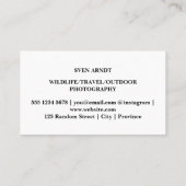 Blouberg Beach Tafelberg gestapelde rotsen Visitekaartje (Achterkant)