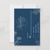 BLOUWITTE CALLIGRAFIE SCRIPT RSVP KAARTJE (Voorkant)