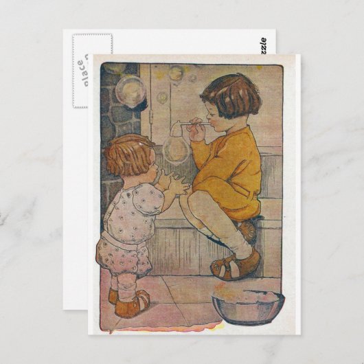 Blow Bubbles Briefkaart (Voorkant / Achterkant)