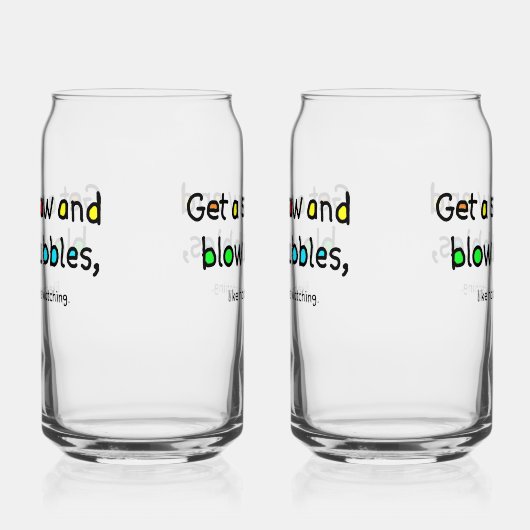 Blow Bubbles Glass Blikvorm Glas (Links)