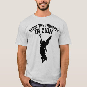 BLOW DE TRUMPET IN ZION, Christelijke T-Shirts