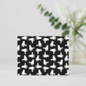 Blow Drier Print Pattern Hair Salon Thétaire Aankondigingskaart (Staand voorkant)