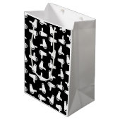 Blow Drier Print Pattern Hair Salon Thétaire Medium Cadeauzakje (Voorkant Gekanteld)